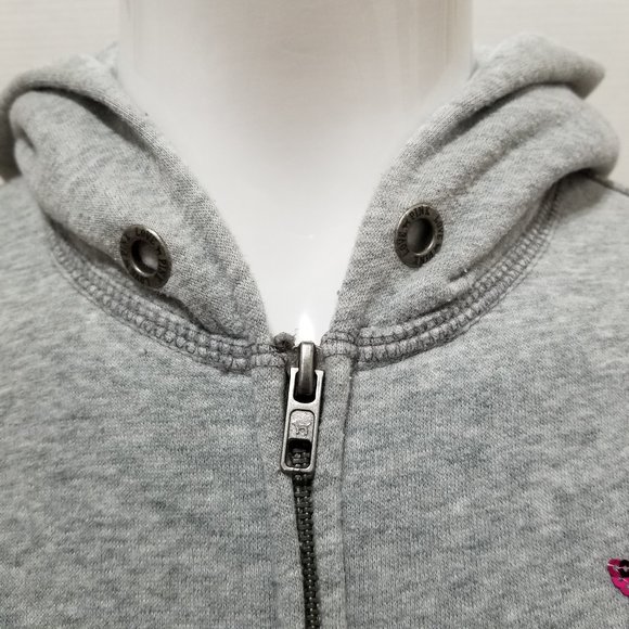 Victoria's Secret PINK hoodie XS peace star heart bling sequin graphic zip up - Picture 6 of 16